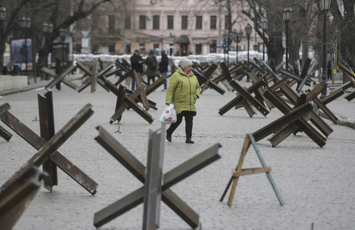 Panzersperren im Zentrum von Odessa | Journal21