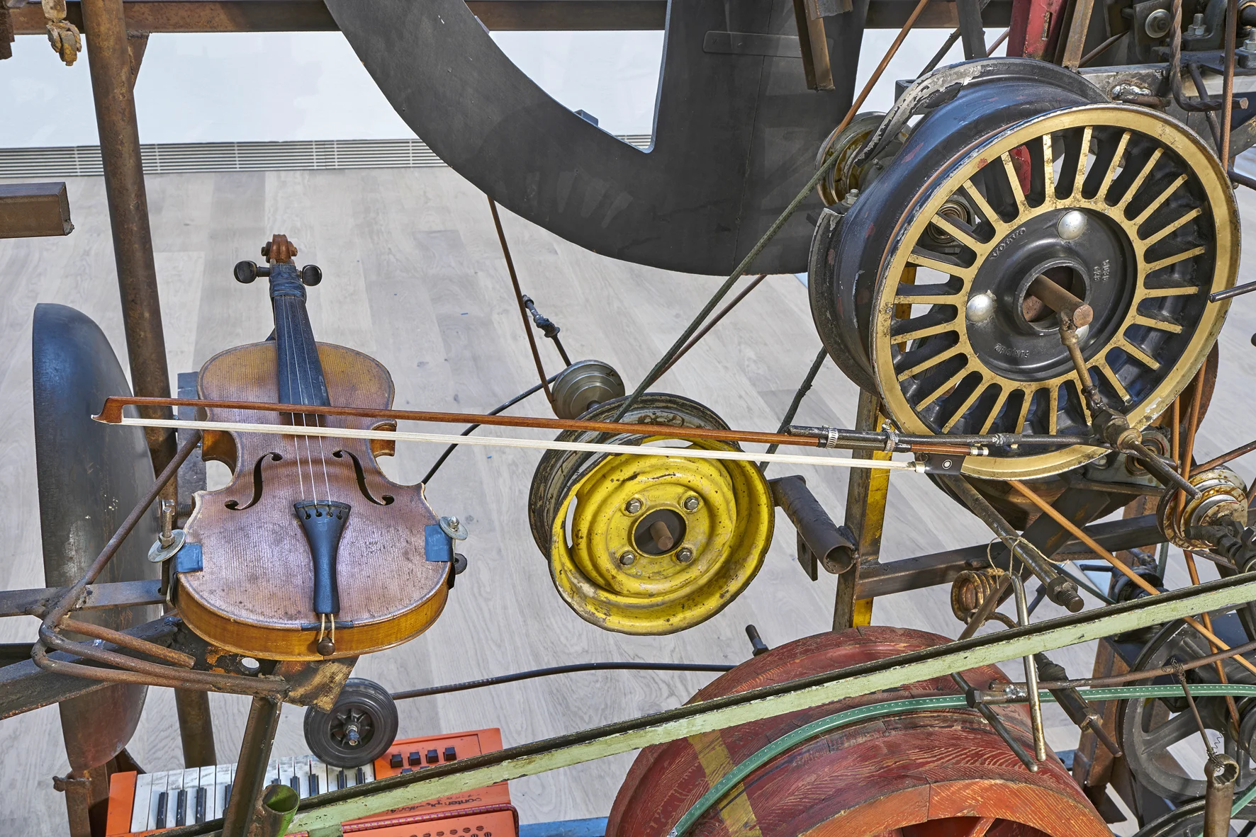 Jean Tinguely, Méta-Harmonie I (Detail), 1978, Museum moderner Kunst Stiftung Ludwig Wien, Leihgabe der Österreichischen Ludwig-Stiftung seit 1983, © 2016, ProLitteris, Zürich; Foto: 2016 Museum Tinguely, Basel; Daniel Spehr