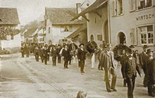 Beerdigung von Karl Jauslin in Muttenz (Bild: Museen Muttenz)