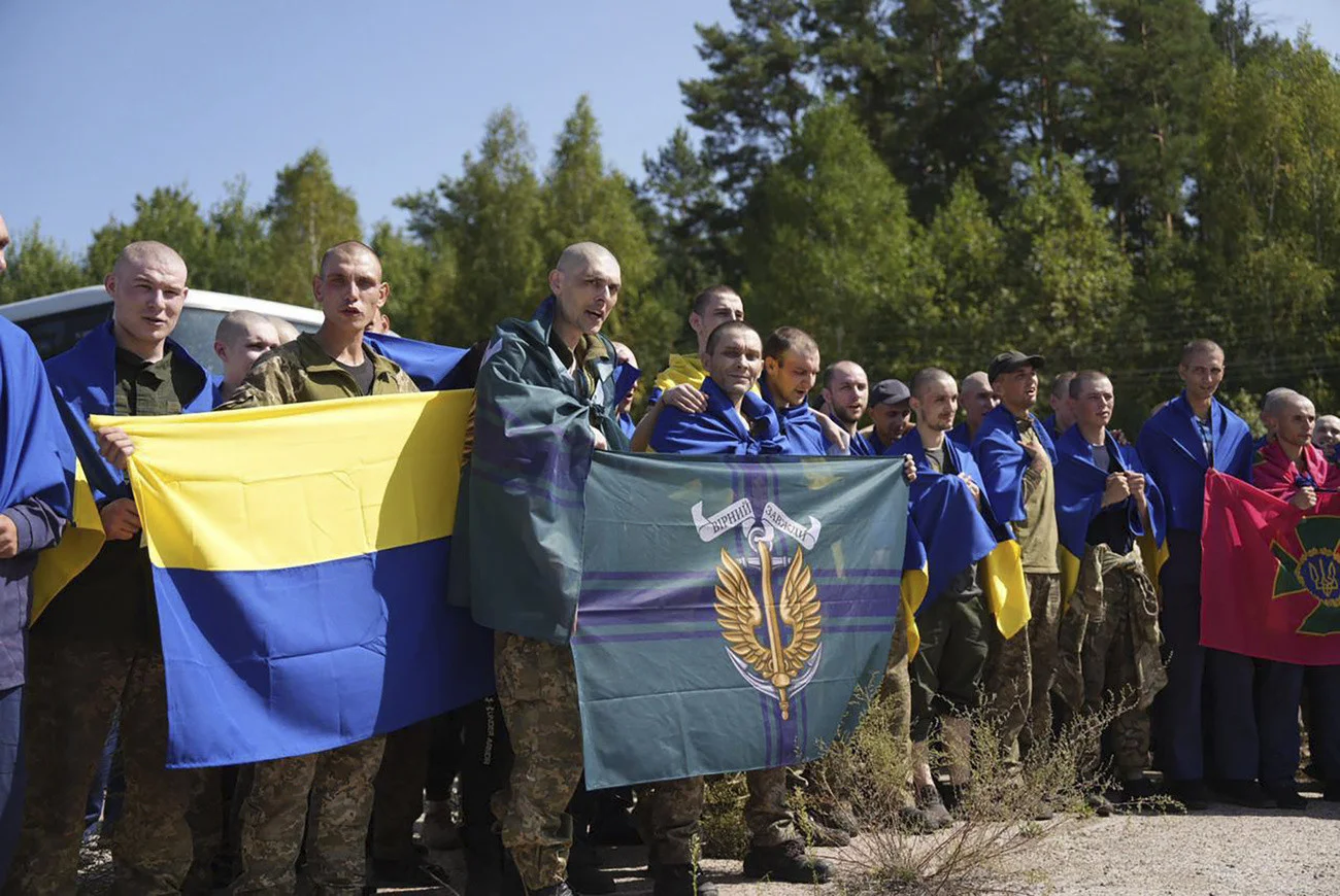 Freigelassene ukrainische Soldaten