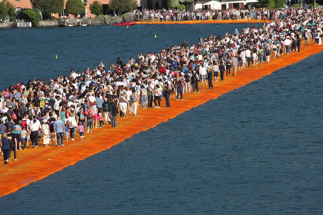 Lago d'Iseo. Floating Piers, 18. Juni 2016 (Foto: Keystone/EP/Filippo Venezia) 
