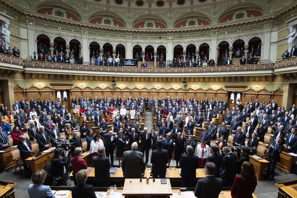 Alle sieben Mitglieder des Bundesrates werden wiedergewählt. (Foto: Keystone/Peter Klaunzer)