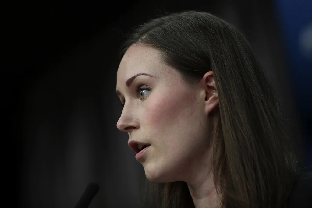 Finnish Prime Minister Sanna Marin speaks during a media conference at the conclusion of an EU summit in Brussels, Friday, Dec. 13, 2019. European Union leaders are gathering Friday to discuss Britain's departure from the bloc amid some relief that Prime Minister Boris Johnson has secured an election majority that should allow him to push the Brexit deal through parliament. (AP Photo/Francisco Seco) 