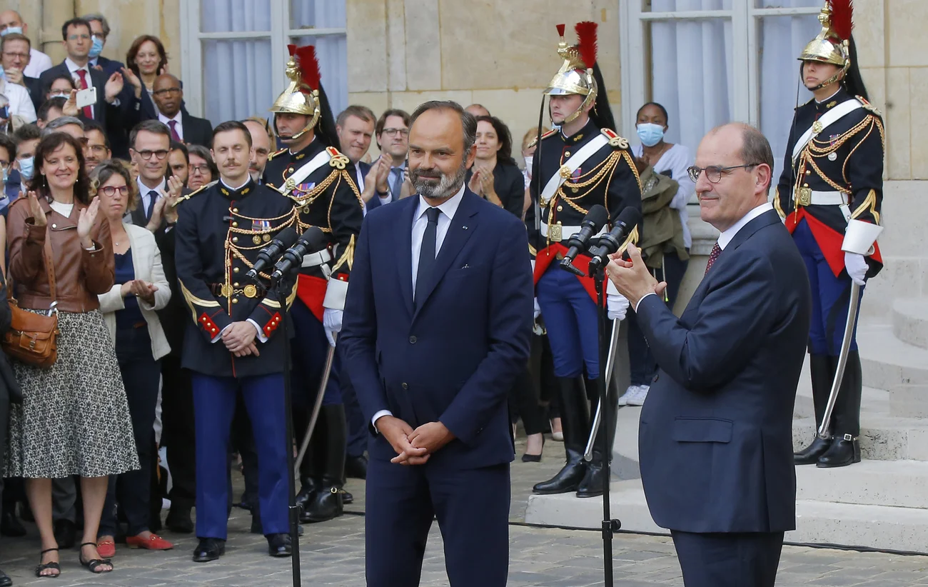 Links Édouard Philippe, rechts Jean Castex (Foto: Keystone/AP/Michel Euler) 