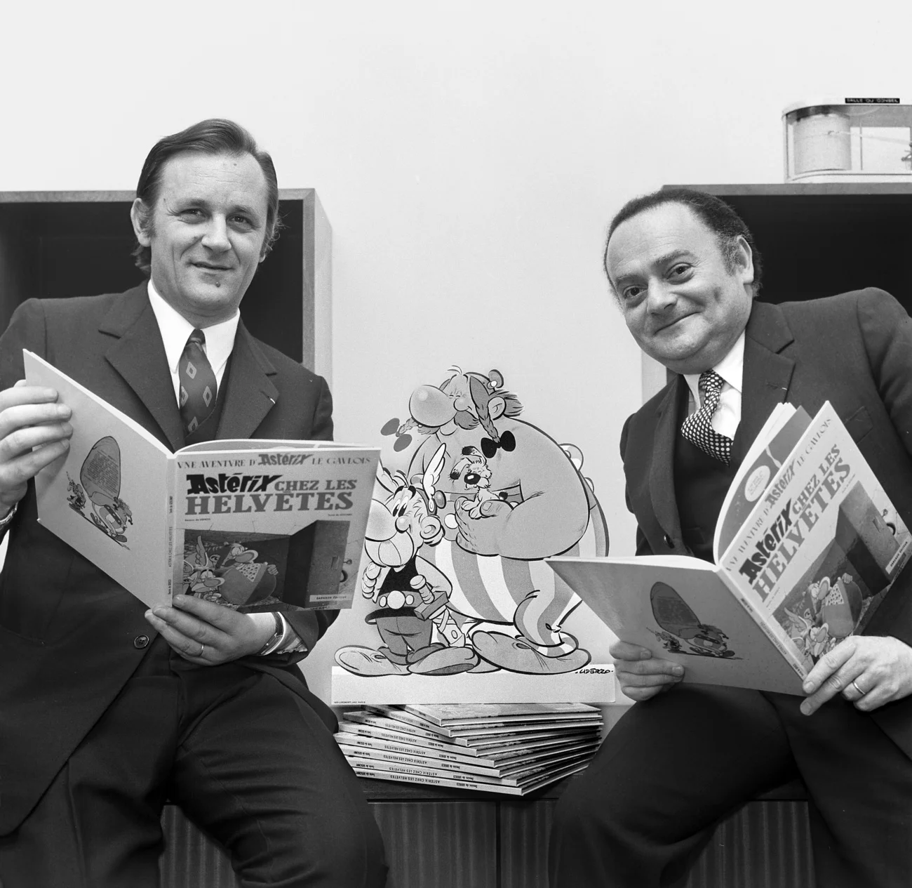 Uderzo und Goscinny in Zürich, 1970, Kestone/Photopress-Archiv)