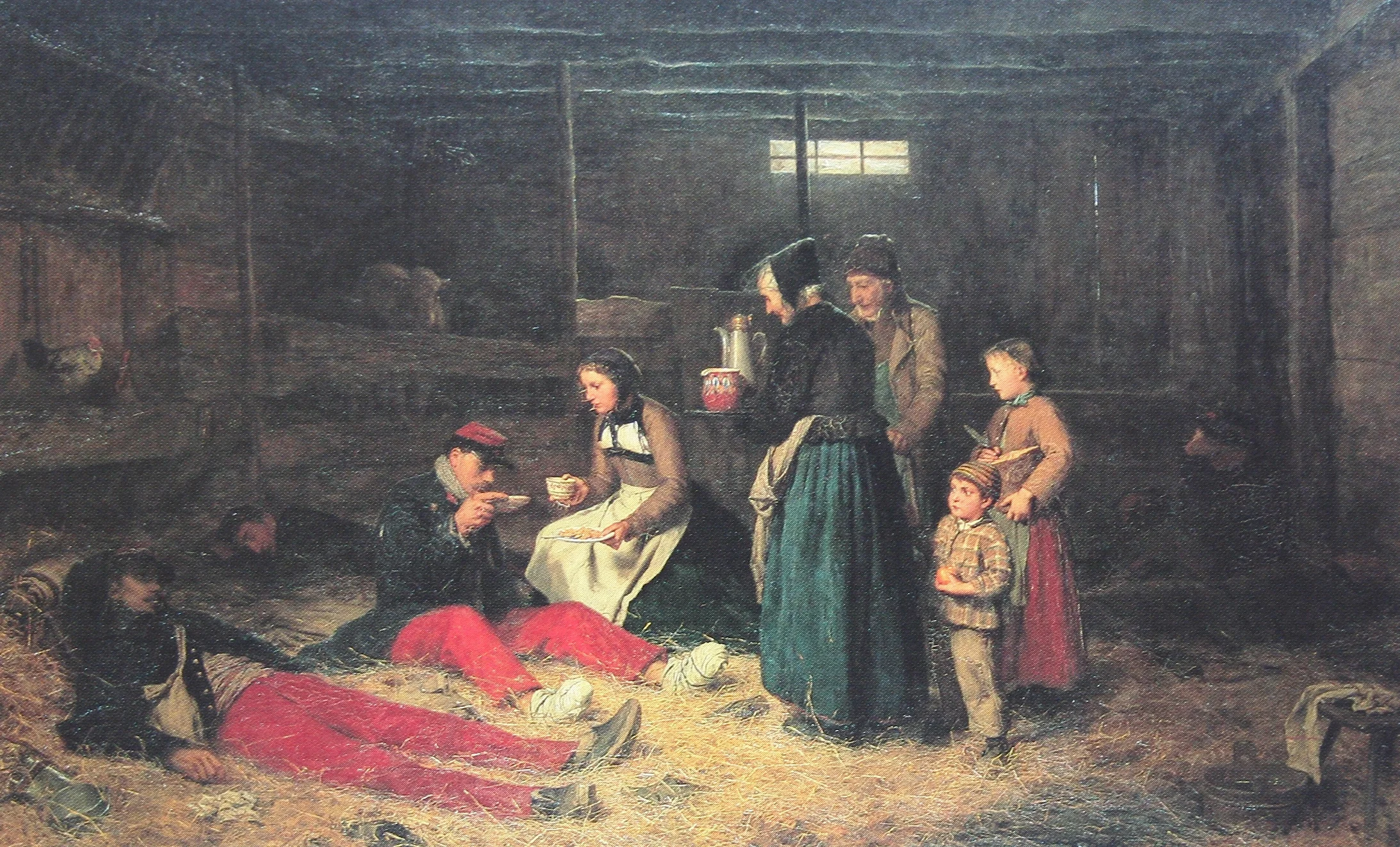 Die Bourbakis – zeitgenössisches Bild französischer Soldaten von Albert Anker (1871)