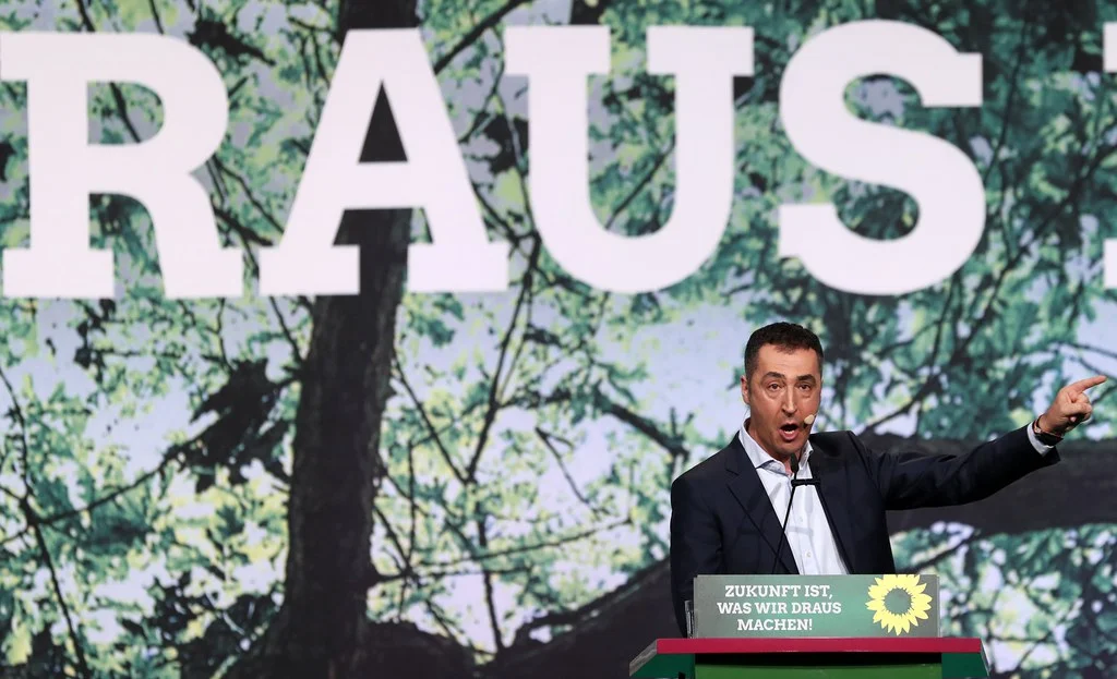 Parteichef Cem Özdemir am Parteitag in Berlin (Foto: Keystone/DPA/Kay Nietfeld)