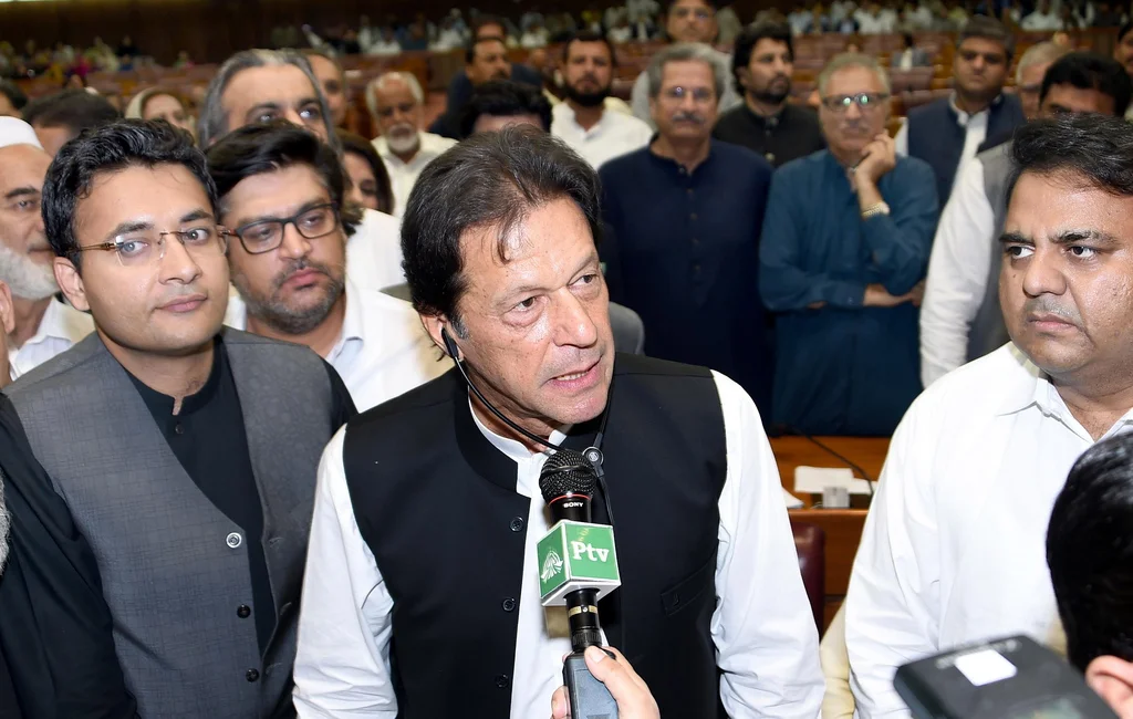 Imran Khan am 17. August in Islamabad. (Foto: Keystone/EPA/PID)