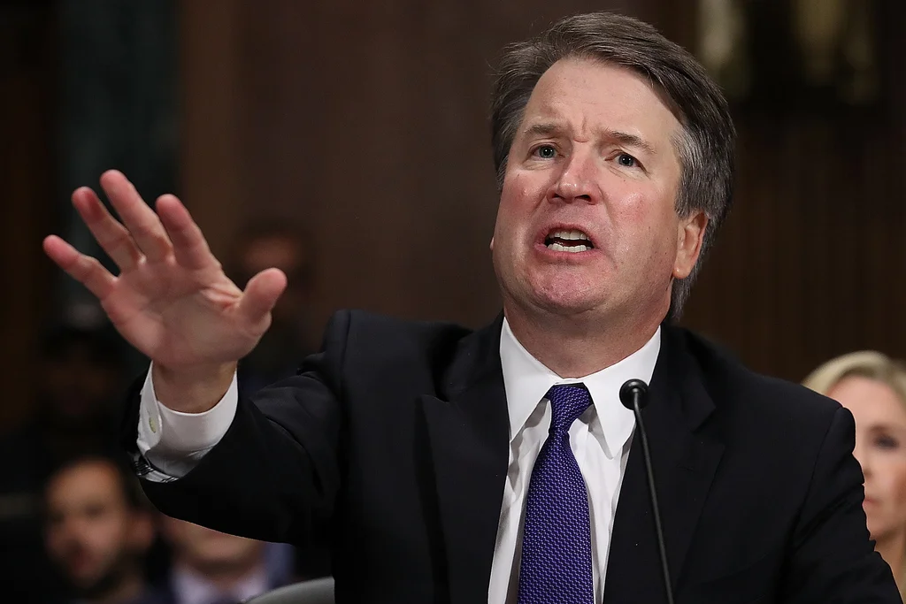 Brett Kavanaugh am Donnerstag bei seiner Verteidigungsrede im Senatsausschuss (Foto: Keystone/EPA/Win McNamee/Pool)
