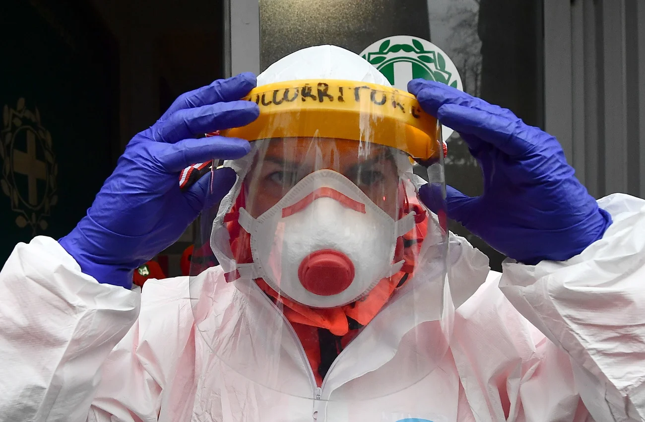 Genua: Kampf gegen Corona. (Foto: Keystone/EPA/Luca Zennaro) 