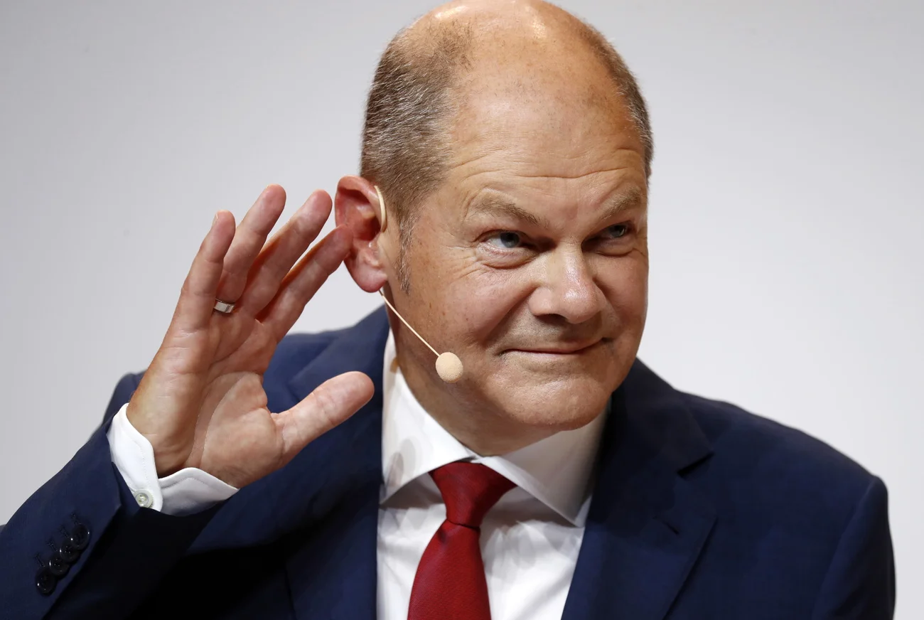 Olaf Scholz am Montag in Berlin (Foto: Keystone/EPA/Felipe Trueba)