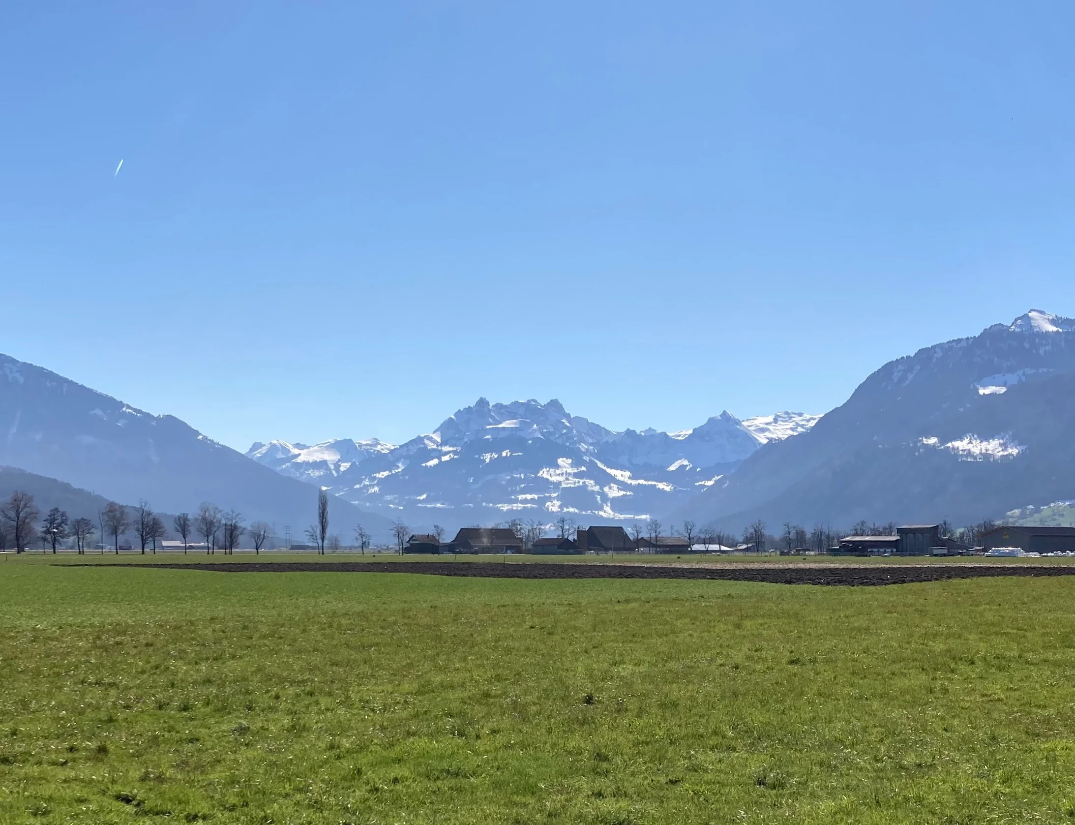 Blick über die Linthebene zum Mürtschenstock (alle Bilder: Dieter Imboden)