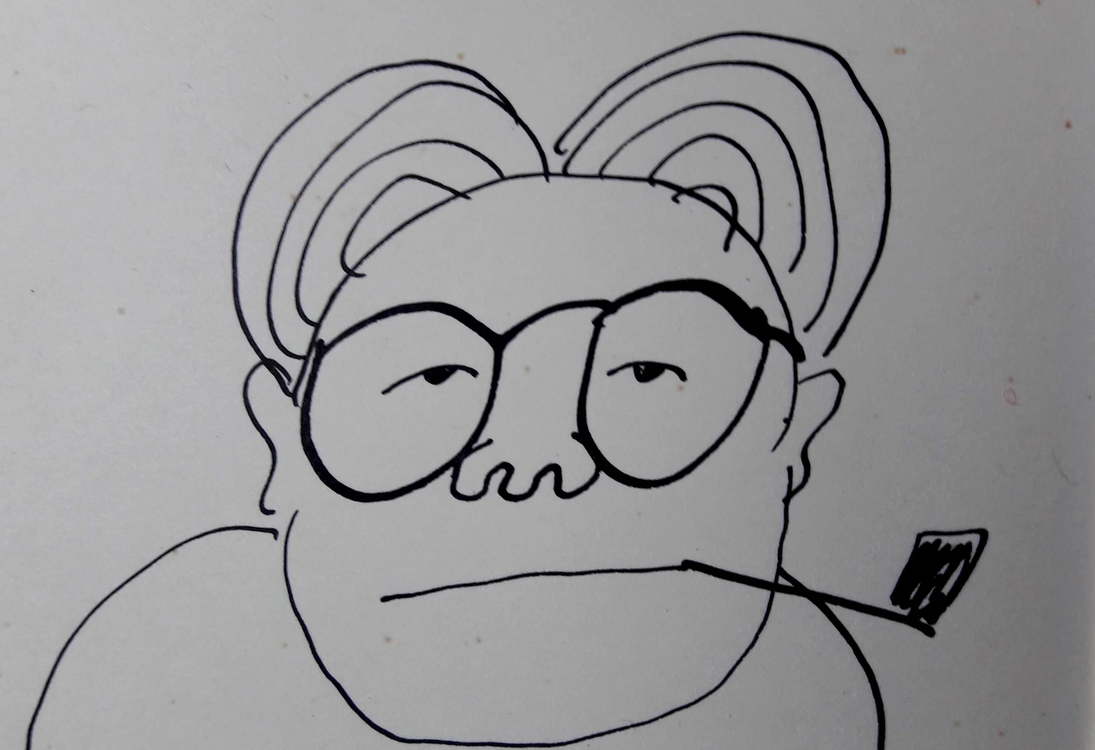 Max Frisch, wie ihn der Zeichner Peter Hürzeler sah