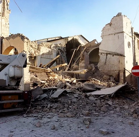 Die Kathedrale von Norcia. Das Bild wurde von Ordenbsbrüder am Sonntagvormittag via Twitter verbreitet.
