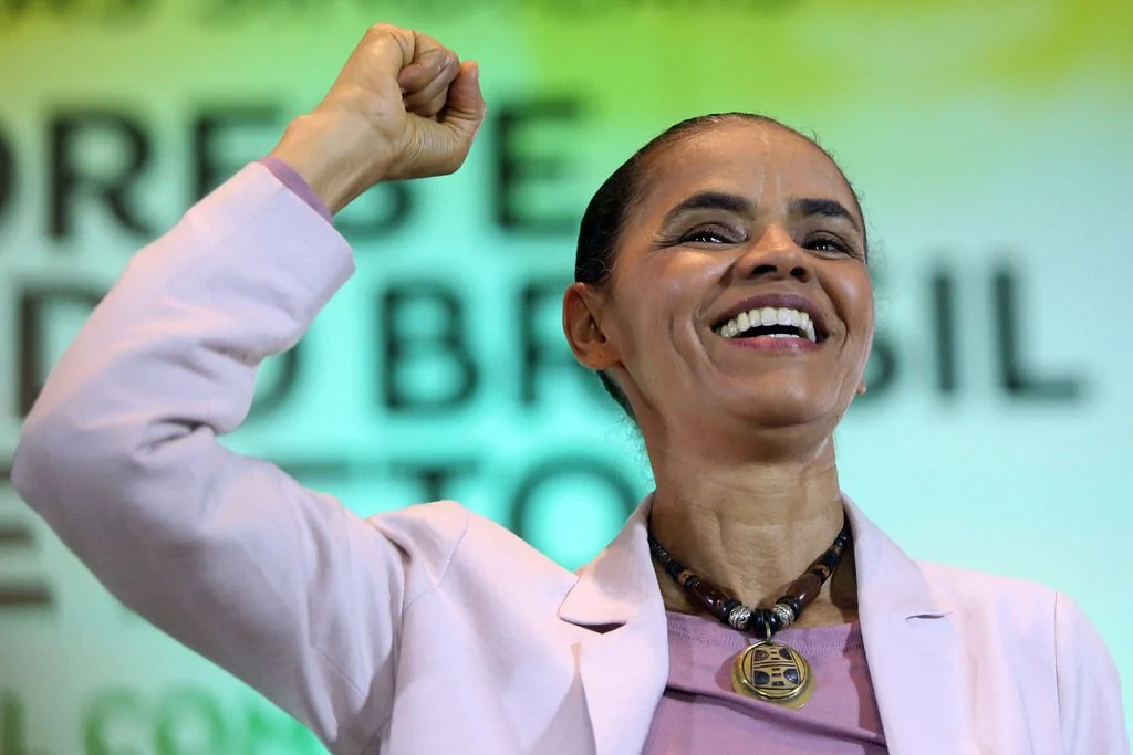 Die sozialistische Präsidentschaftskandidatin Marina Silva bei einem Wahlkampfauftritt in Sao Paolo am 24. September. (Foto: Keystone/Photoshot/Rahel Patrasso)