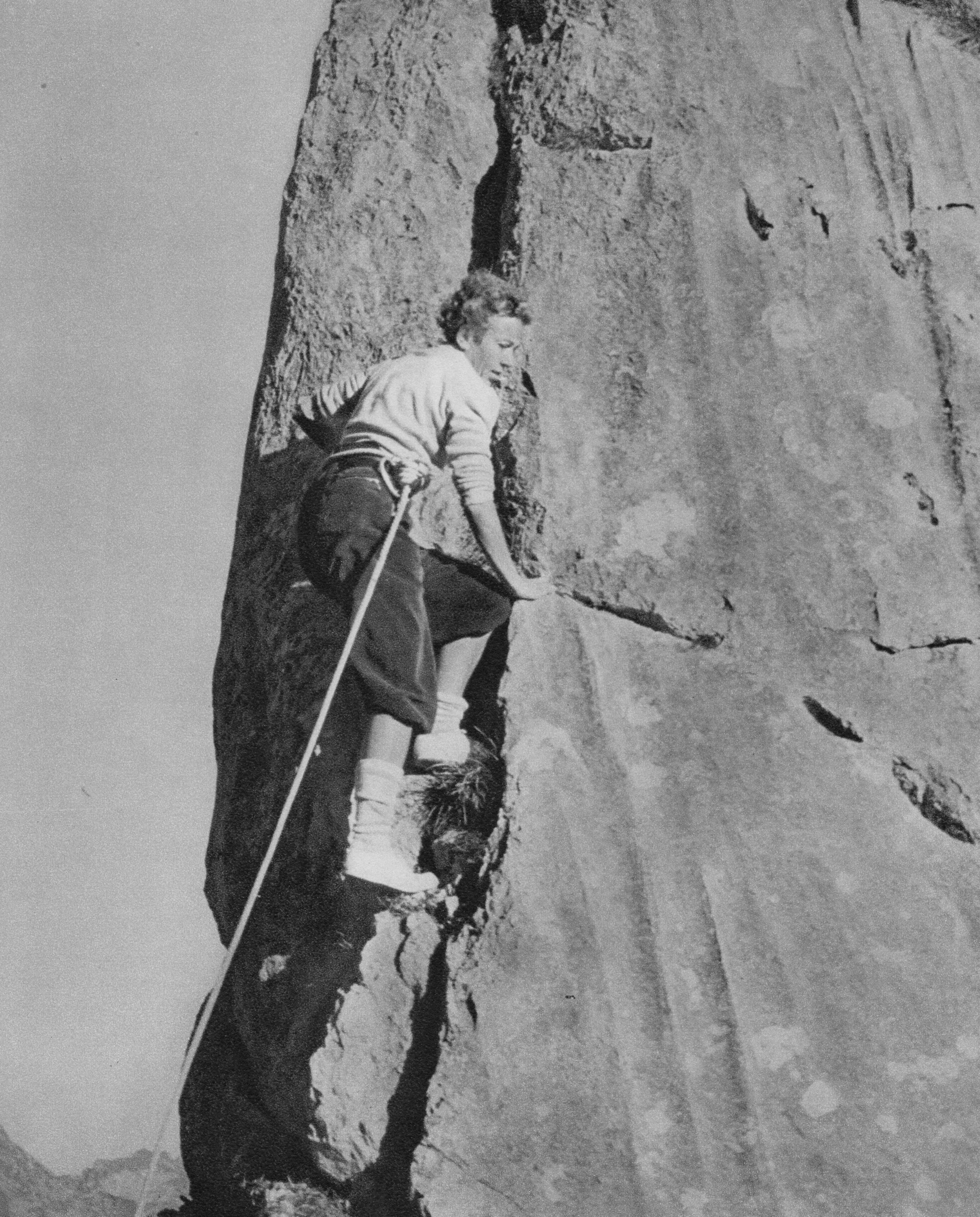 Betty Favre (1918 – 1977) eröffnete schwierige Routen in den heimatlichen Gastlosen-Wänden 