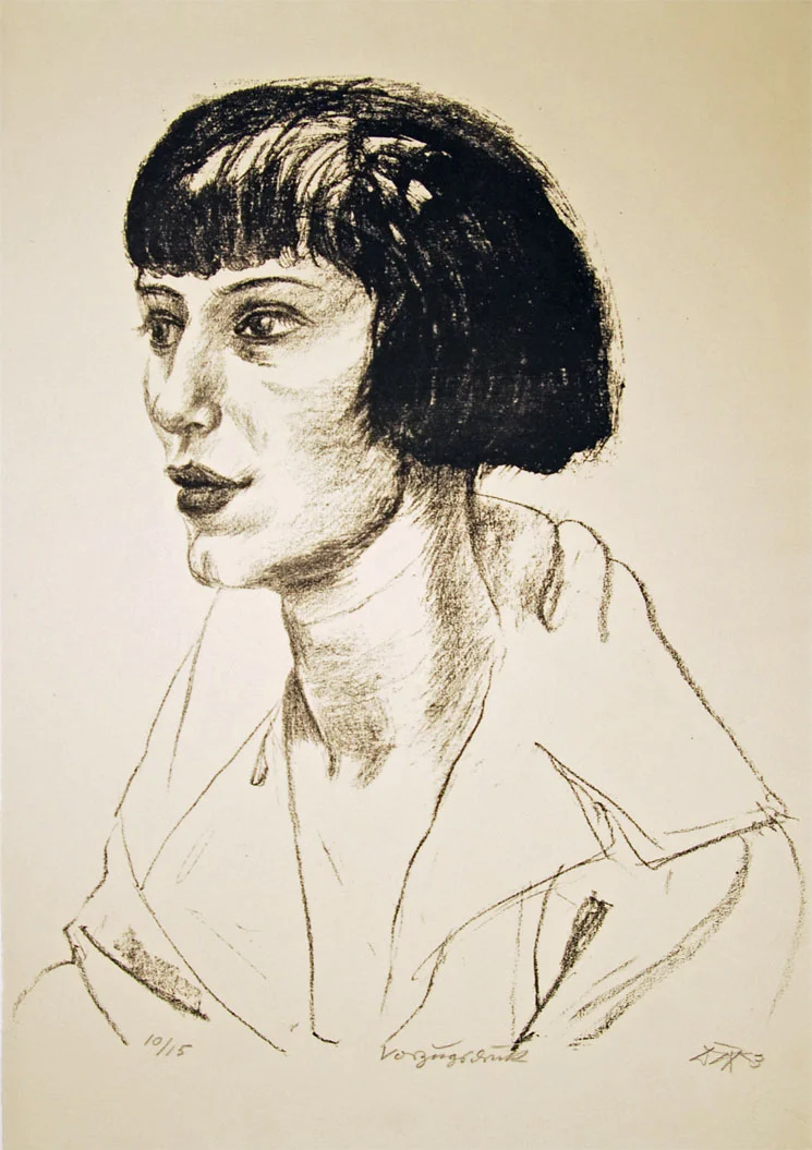 Otto Dix, Frau Otto Mueller, 1923, Lithographie auf Maschinen-Bütten, 58,5 x 39,5 cm, Zeppelin Museum, © VG Bild-Kunst, Bonn 2016