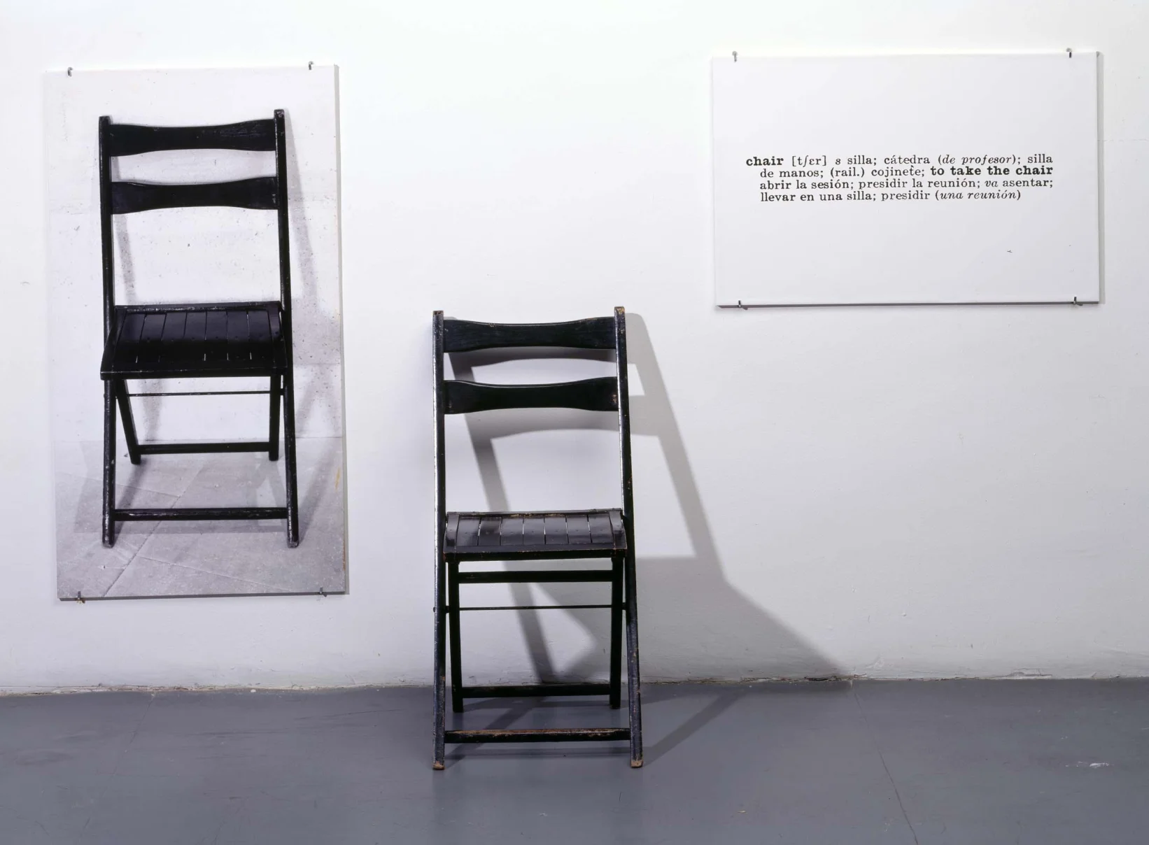 Joseph Kosuth: One and Three Chairs