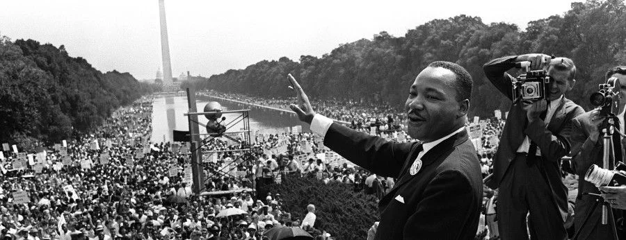 Martin Luther King am 28. August 1963 in Washington