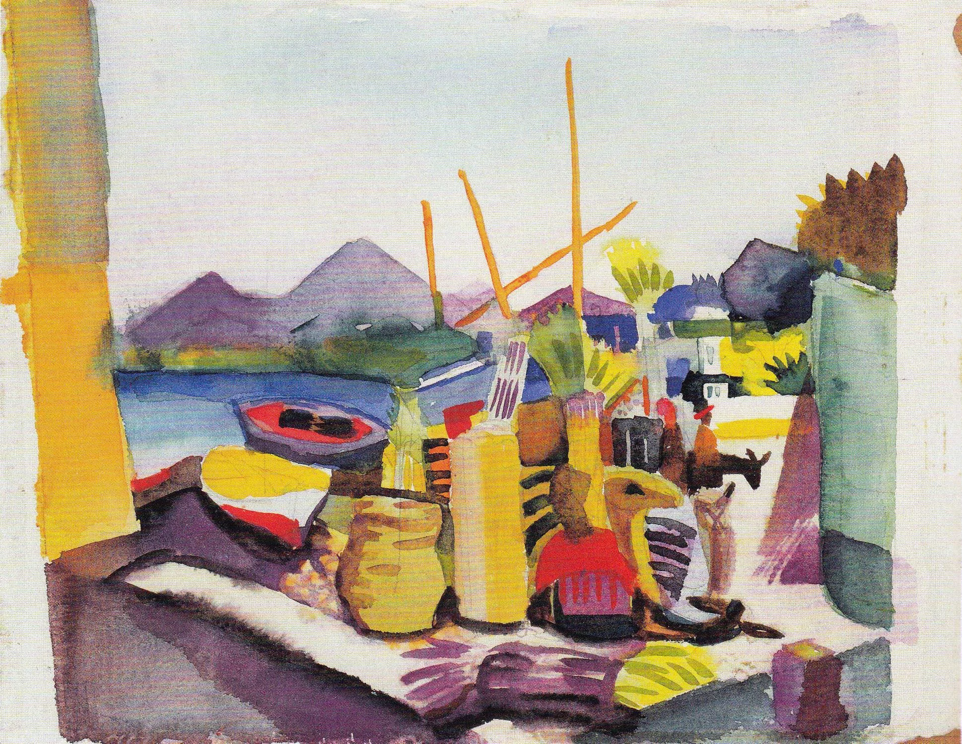 August Macke: Landschaft bei Hammamet, 1914