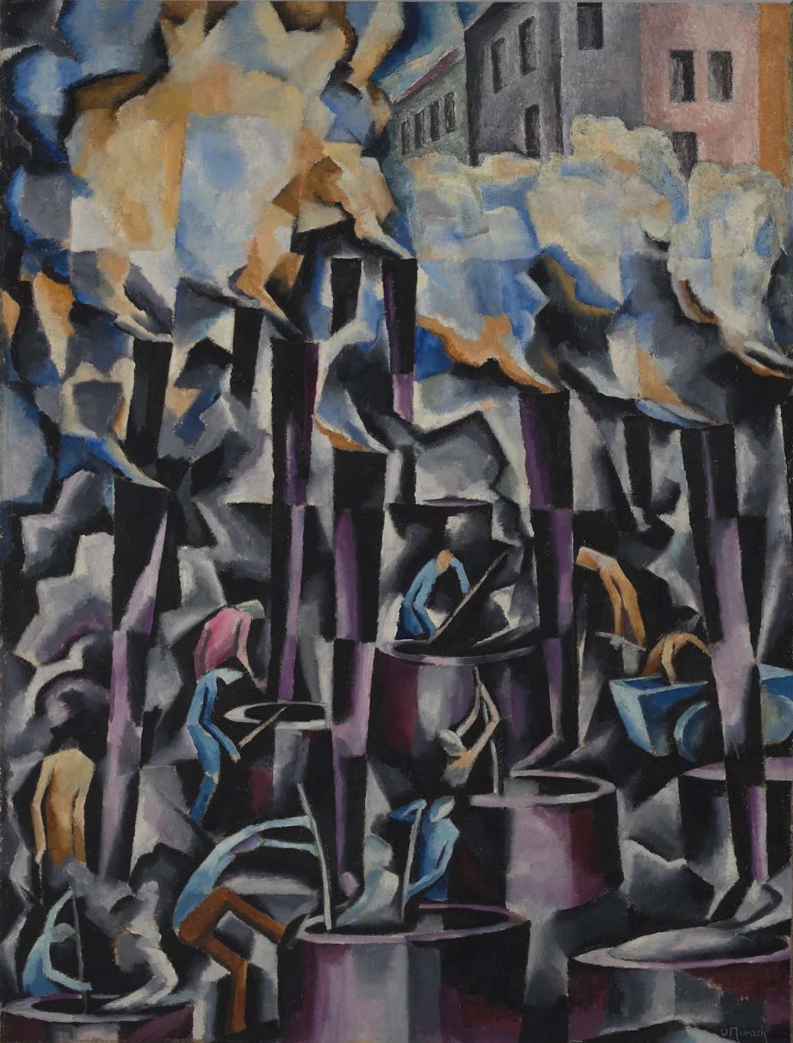 Otto Morach (1886–1942): Asphaltarbeiter, um 1916, Öl auf Leinwand, 114,5 x 86 cm; Kunst Museum Winterthur, Foto: SIK-ISEA, Zürich