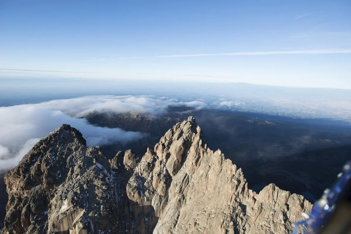 Der Mount Kenya, der zweithöchste Berg Afrikas