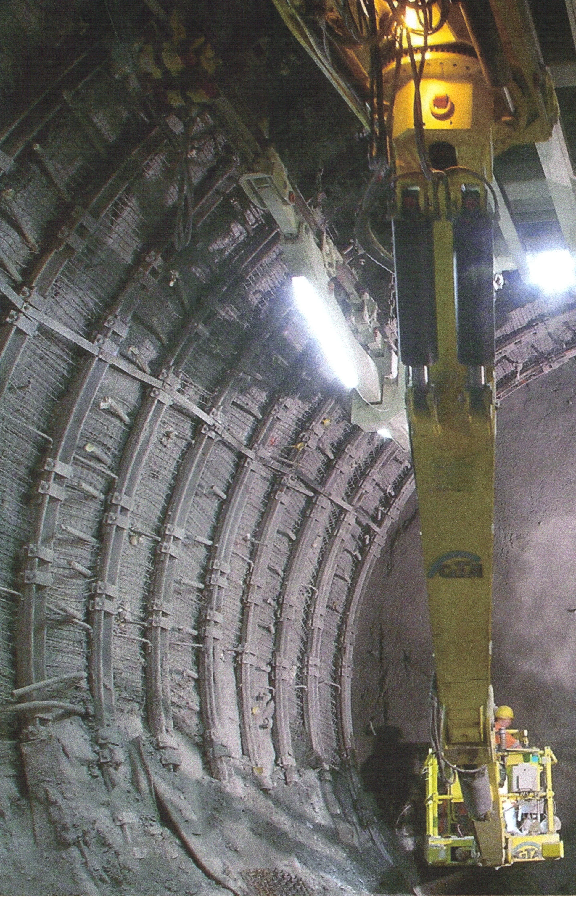 Gotthard-Basistunnel bei Sedrun. (Foto: NEAT)