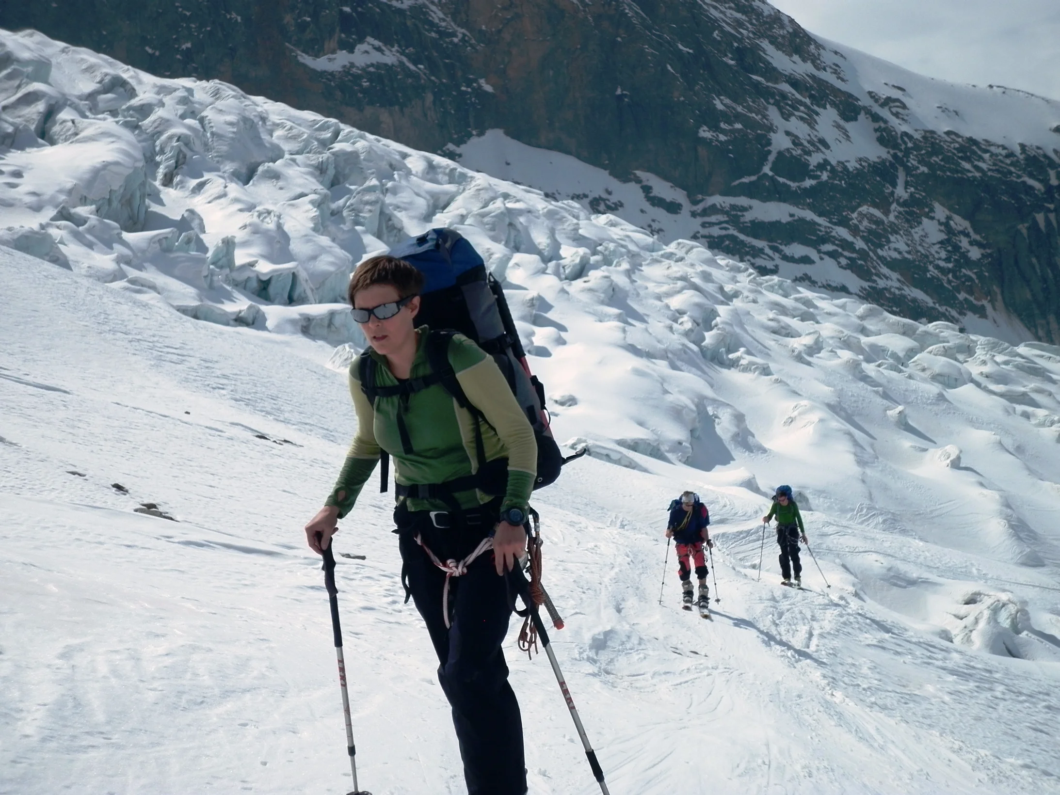 Aufstieg über den Gornergletscher (alle Fotos: Helmut Scheben)