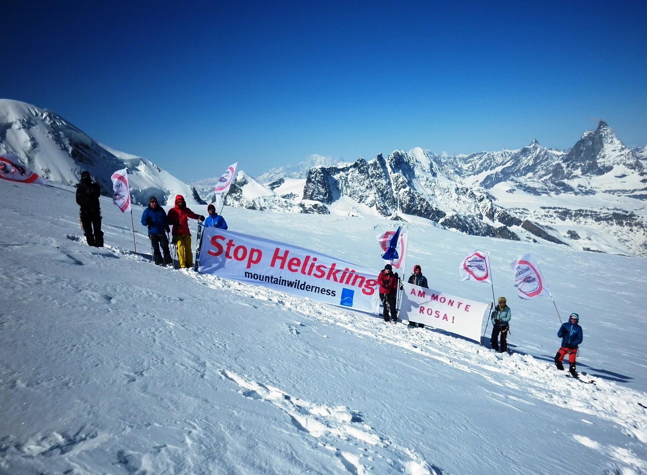 Demonstration in dünner Luft