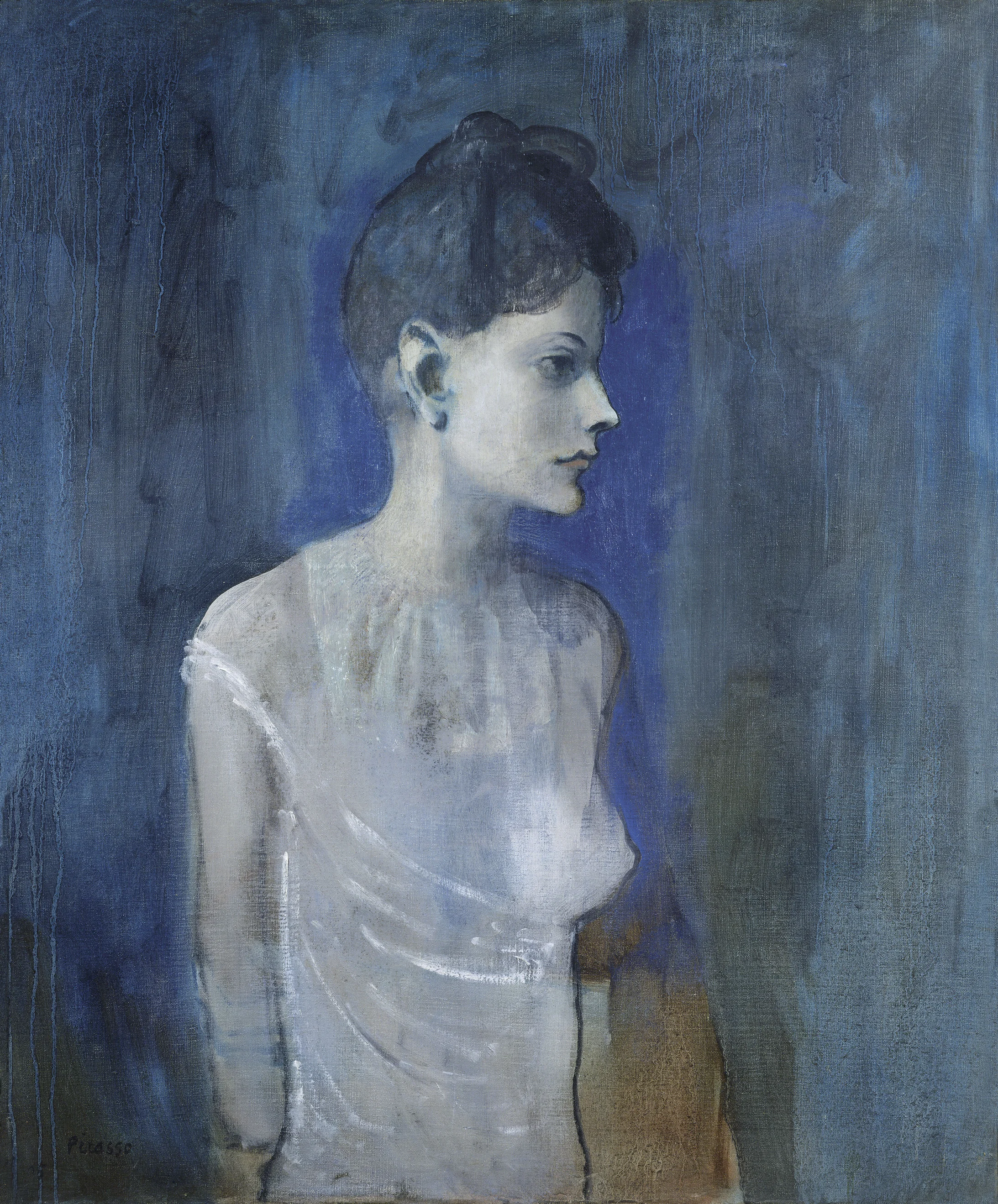 Pablo Picasso, Femme en chemise (Madeleine), 1904–1905, Öl auf Leinwand, 72,7 x 60 cm
London, Tate, Hinterlassen C. Frank Stoop, 1933
© Succession Picasso / 2018, ProLitteris, Zürich
Foto: © Tate, London 2018 