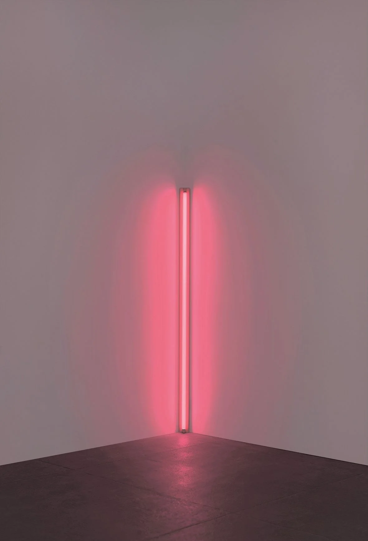 pink out of a corner (to Jasper Johns), 1963
The Estate Collection David Zwirner, Foto: Billy Jim, New York 
Courtesy of David Zwirner, New York, © 2012 Stephen Flavin / Pro Litteris, Zürich