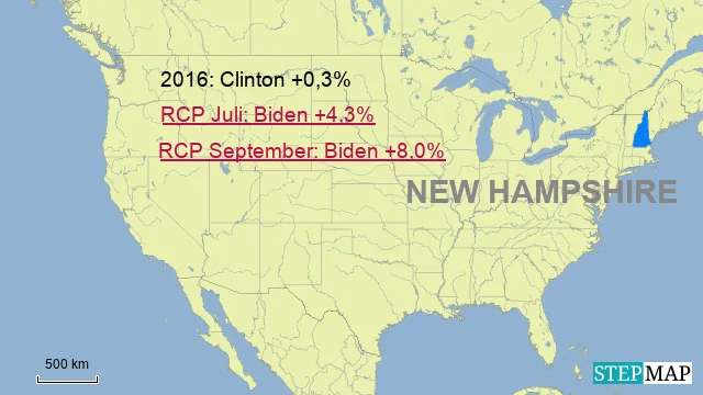 New Hampshire: 4 Wahlleute