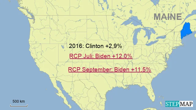 Maine: 4 Wahlleute