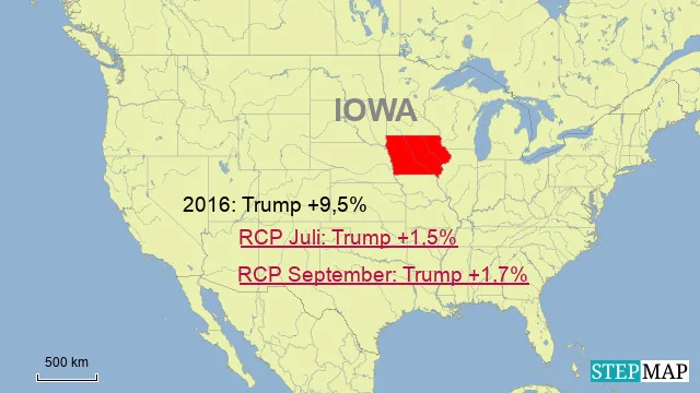 Iowa: 6 Wahlleute