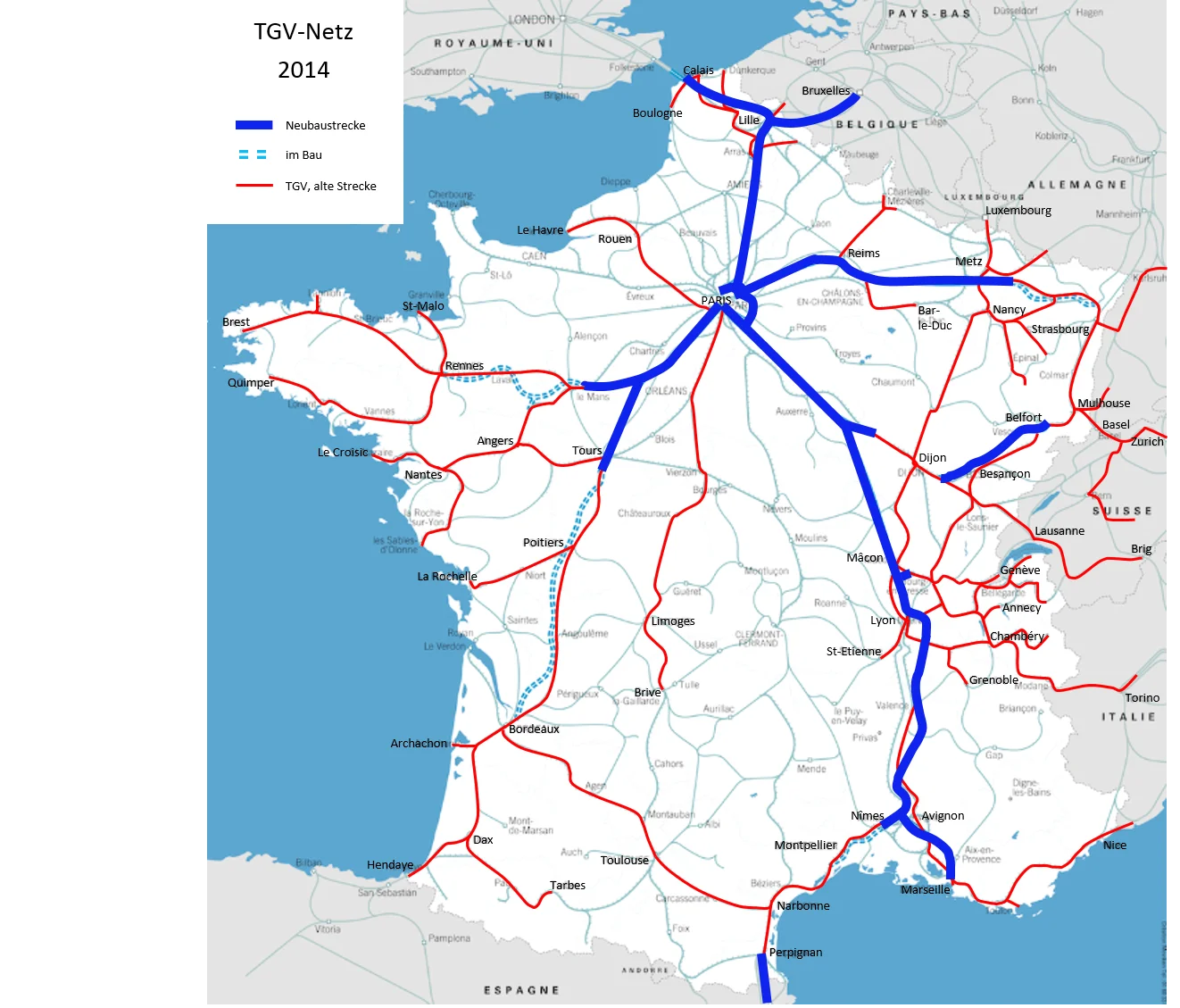 Karte (Hintergrund) Réseau Ferré de France, Bearbeitung für J21: Jakob Bosshard
