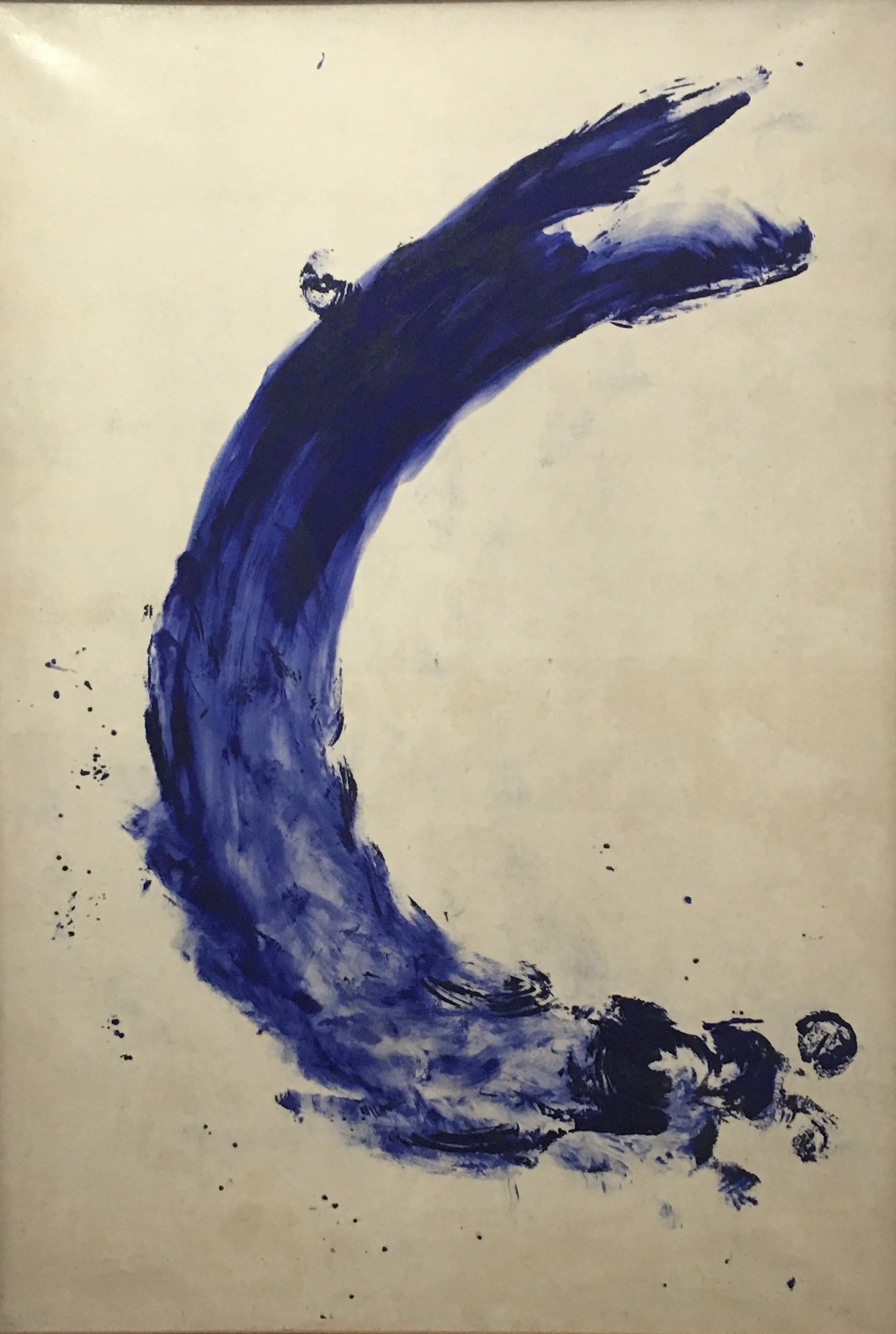 Yves Klein: Héléna. 1960. 218 x 151 cm. Pigment, synthetisches Harz auf Papier auf Leinwand. Privatsammlung.