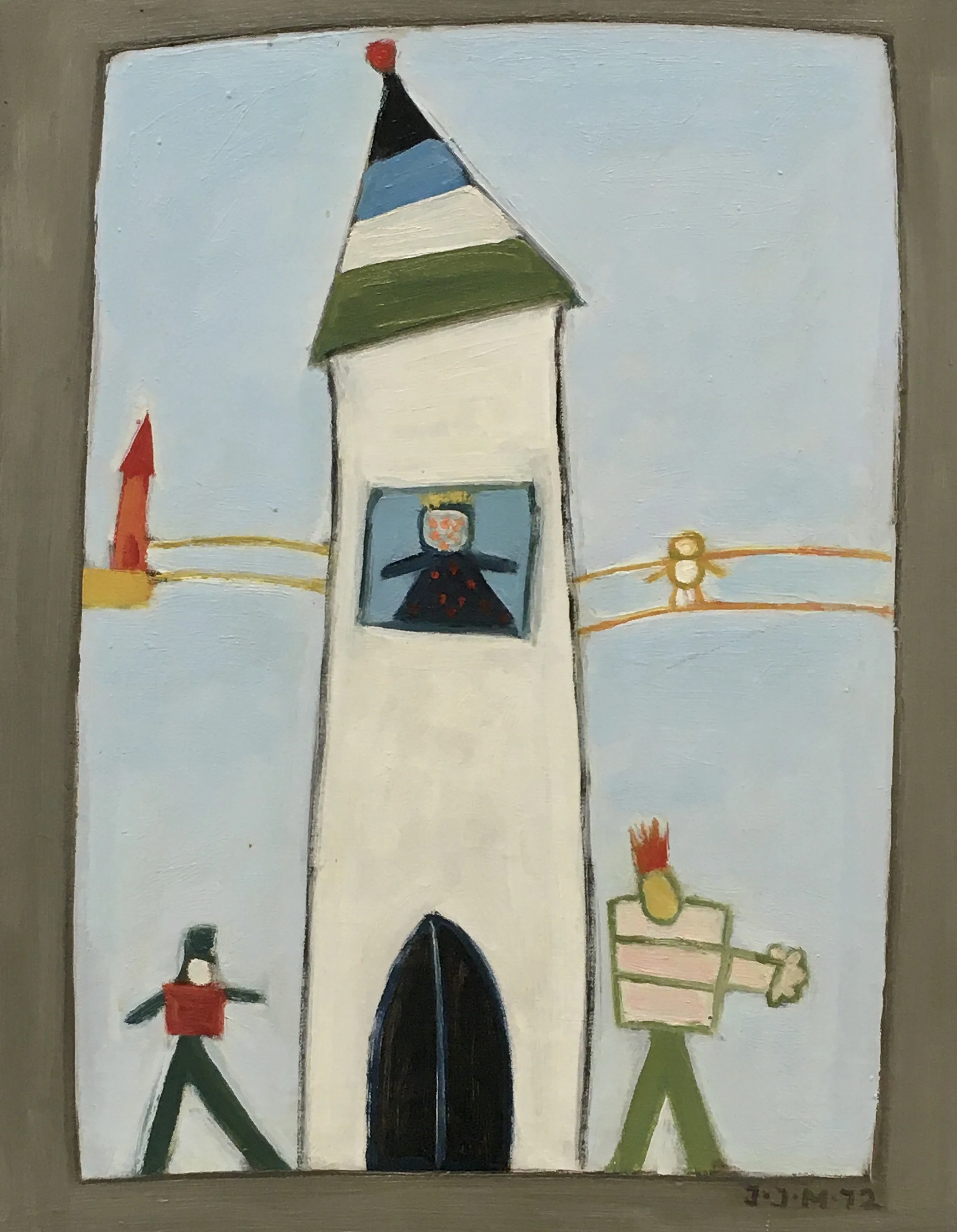 Irma Ineichen: Turm der Verliebten. Öl auf Leinwand. 1972. Kunsthaus Zug. Schenkung Christine und Peter Kamm


