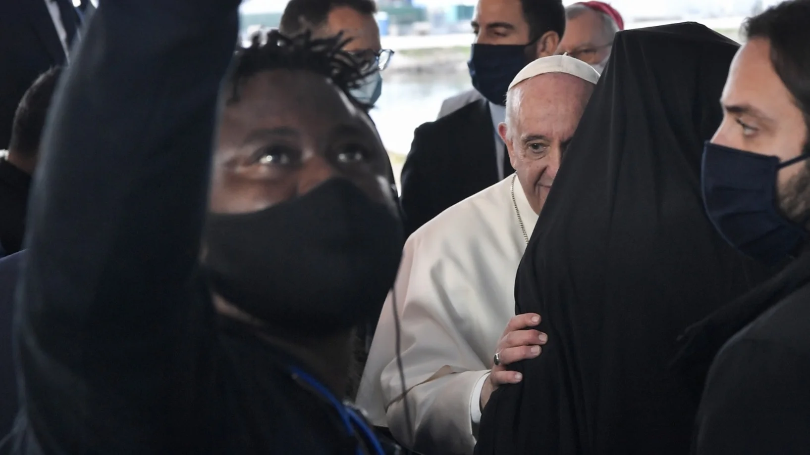 Papst auf Lesbos