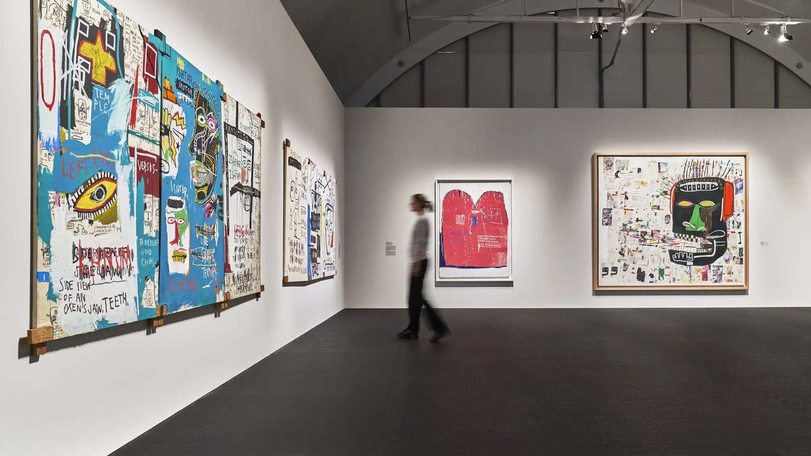 BASQUIAT. BOOM FOR REAL, Ausstellungsansicht, © Schirn Kunsthalle Frankfurt, 2018, Foto: Norbert Miguletz, Kunstwerke: © VG Bild-Kunst Bonn, 2018 & The Estate of Jean-Michel Basquiat, Licensed by Artestar, New York